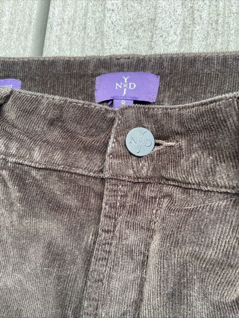 NYDJ Brown Corduroy Bootcut Jean Womens 8 Lift Tuck 70s Preppy Boho Artsy Fall - Picture 3 of 13